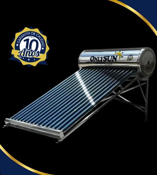 Calentador solar OnlySun Premium de 15 tubos para casa - alto ahorro energético