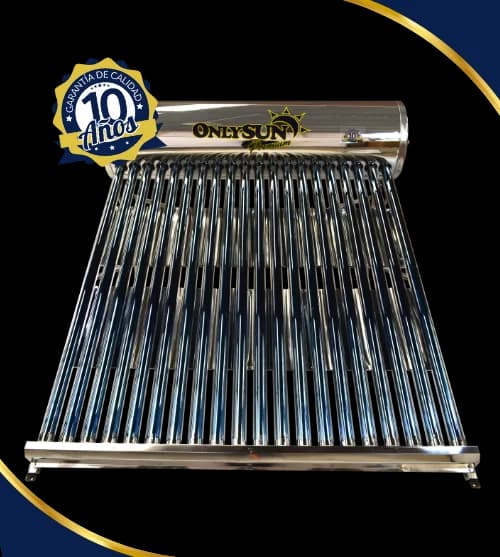 Calentador solar OnlySun Premium de 20 tubos para casa - alto ahorro energético
