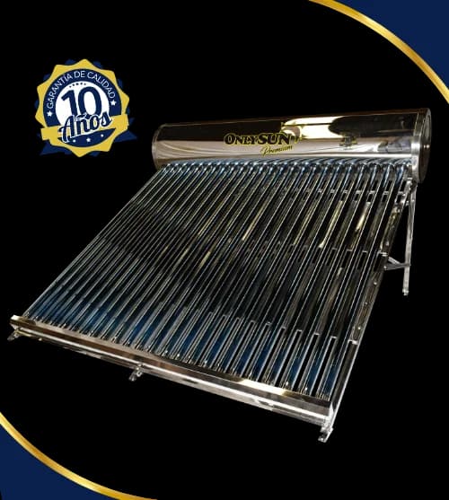 Calentador solar OnlySun Premium de 24 tubos para casa - alto ahorro energético