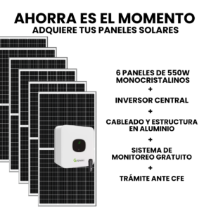 Paquete De 6 Paneles Solares De 550watts Monocristalinos